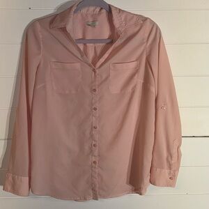Talbots Pink Blouse Women’s small Petite Sheer